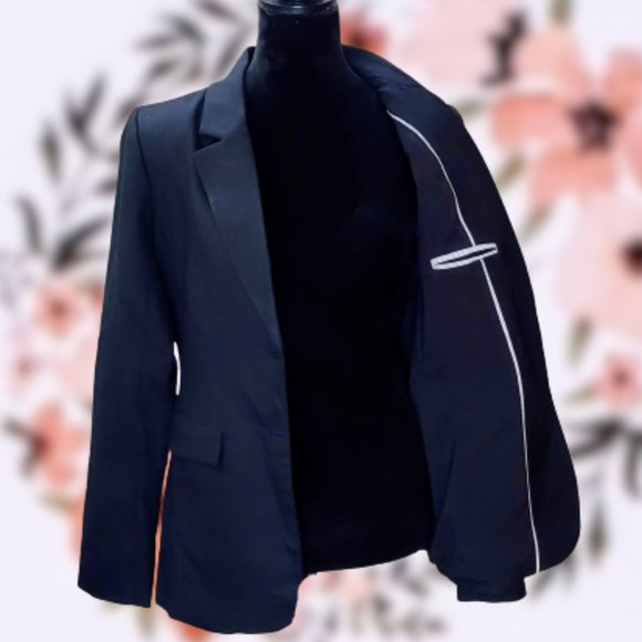 💕1901 Black 2 Button Blazer size 8 - Picture 3 of 11